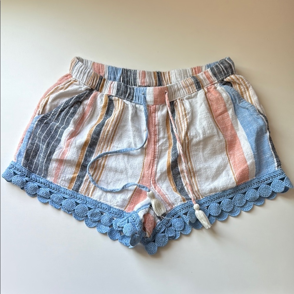 Aerie Blue Lace Trim Shorts